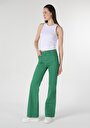 thumb-Afișați detalii pentru Pantaloni De Dama Verde Slim Fit  Cl1062466
