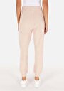 thumb-Afișați detalii pentru Regular Fit Mid Talie Pantaloni De Trening Bej Pentru Femei