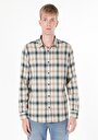 thumb-Afișați detalii pentru Camasa Cu Maneca Lunga De Barbati Kaki Regular Fit  Cl1059766