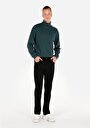thumb-Afișați detalii pentru Comfort Fit Turtleneck Drept Bărbați Verde Tricou Cu Mânecă Lungă