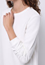 thumb-Afișați detalii pentru Tricou Cu Maneca Lunga De Dama Alb Regular Fit  Cl1070245