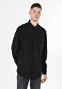 thumb-Afișați detalii pentru Camasa Cu Maneca Lunga De Barbati Negru   Cl1059810