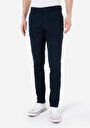 thumb-Afișați detalii pentru Pantaloni Slim Fit Mid Waist Straight Leg Bleumarin Pentru Bărbați