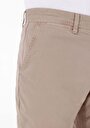 thumb-Afișați detalii pentru Regular Fit Talie Medie Picior Drept Pantaloni Bej Pentru Bărbați