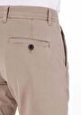 thumb-Afișați detalii pentru Regular Fit Talie Medie Picior Drept Pantaloni Bej Pentru Bărbați