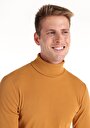 thumb-Afișați detalii pentru Slim Fit Half Turtleneck Drept Sari Tricou Cu Mânecă Lungă Pentru Bărbați