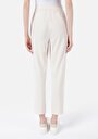 thumb-Afișați detalii pentru Regular Fit Talie Medie Drept Pantaloni De Trening Ecru Pentru Femei