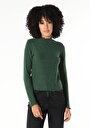 thumb-Afișați detalii pentru Tricou Cu Maneca Lunga De Dama Verde Slim Fit  Cl1060309
