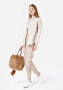 thumb-Afișați detalii pentru Pantaloni De Dama Bej Regular Fit  Cl1068239