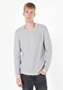 thumb-Afișați detalii pentru Pulover De Barbati Gri Regular Fit  Cl1056038