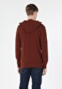 thumb-Afișați detalii pentru Pulover Maro Pentru Bărbați Cu Glugă Regular Fit