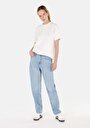 thumb-Afișați detalii pentru Blugi Boyfriend Fit Indigo Pentru Femei