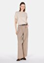 thumb-Afișați detalii pentru Pulover Cu Mâneci Scurte De Dama Bej Regular Fit  Cl1073130