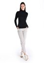 thumb-Afișați detalii pentru Pulover De Dama Negru Slim Fit  Cl1051087