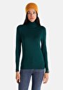 thumb-Afișați detalii pentru Pulover De Dama Verde Slim Fit  Cl1051087