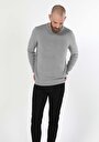 thumb-Afișați detalii pentru Pulover De Barbati Gri Regular Fit  Cl1059924