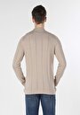 thumb-Afișați detalii pentru Cardigan De Barbati Bej Slim Fit  Cl1056906