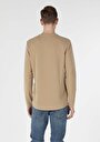 thumb-Afișați detalii pentru Tricou Cu Maneca Lunga De Barbati Bej Regular Fit  Cl1056943