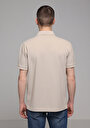 thumb-Afișați detalii pentru Tricou Polo Cu Maneca Scurta De Barbati Bej Regular Fit  Cl1073960