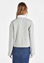thumb-Afișați detalii pentru Tricou Cu Maneca Lunga De Dama Gri Regular Fit  Cl1065094