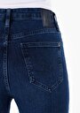 thumb-Afișați detalii pentru Mom Fit Mid Waist Shrink Leg Blugi Din Denim Pentru Femei