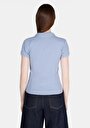 thumb-Afișați detalii pentru Tricou Polo Cu Maneca Scurta De Dama Albastru Slim Fit  Cl1073698