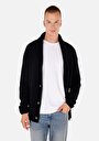 thumb-Afișați detalii pentru Cardigan De Barbati Negru Regular Fit  Cl1070851