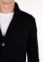 thumb-Afișați detalii pentru Cardigan De Barbati Negru Regular Fit  Cl1070851
