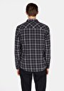thumb-Afișați detalii pentru Cămașă Cu Gât În Carouri Cămașă Neagră Cu Mânecă Lungă Pentru Bărbați