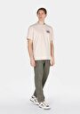 thumb-Afișați detalii pentru Comfort Fit Round Neck Drept Bărbați Bej Tricou Cu Mânecă Scurtă