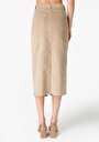 thumb-Afișați detalii pentru Fusta Midi Dreapta Cu Fermoar Fusta Bej Pentru Femei
