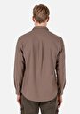 thumb-Afișați detalii pentru Camasa Cu Maneca Lunga De Barbati Bej Regular Fit  Cl1072116