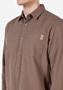 thumb-Afișați detalii pentru Camasa Cu Maneca Lunga De Barbati Bej Regular Fit  Cl1072116
