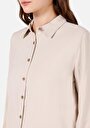thumb-Afișați detalii pentru Camasa Cu Maneca Lunga De Dama Bej Regular Fit  Cl1072138