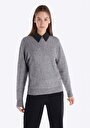 thumb-Afișați detalii pentru Pulover De Dama Gri Regular Fit  Cl1066256