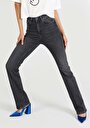 thumb-Afișați detalii pentru Flare Fit Talie Înaltă Picior Spaniol Blugi Negri Pentru Femei