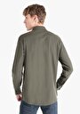 thumb-Afișați detalii pentru Camasa Cu Maneca Lunga De Barbati Kaki Regular Fit  Cl1066406