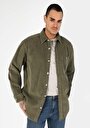 thumb-Afișați detalii pentru Camasa Cu Maneca Lunga De Barbati Kaki   Cl1059760