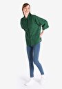thumb-Afișați detalii pentru Camasa Cu Maneca Lunga De Dama Verde Regular Fit  Cl1065067