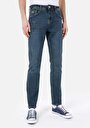 thumb-Afișați detalii pentru Blugi İndigo Pentru Bărbați Cu Talie Dreaptă Cu Talie Dreaptă