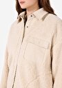 thumb-Afișați detalii pentru Regular Fit Cămașă Gât Femei Palton Bej