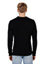thumb-Afișați detalii pentru Pulover Negru Pentru Bărbați Cu Gât Rotund Regular Fit