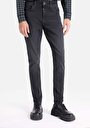 thumb-Afișați detalii pentru Blugi Negri Pentru Bărbați Cu Talie Joasă Și Talie İngustă Slim Fit