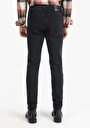 thumb-Afișați detalii pentru Blugi Negri Pentru Bărbați Cu Talie Joasă Și Talie İngustă Slim Fit