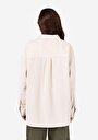 thumb-Afișați detalii pentru Cămașă Relaxed Fit Cămașă Cu Mânecă Lungă Ecru Pentru Femei