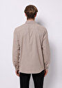 thumb-Afișați detalii pentru Cămașă Cu Decolteu Drept Cămașă Cu Mânecă Lungă Bej Pentru Bărbați