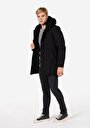thumb-Afișați detalii pentru Palton Negru Pentru Bărbați Regular Fit