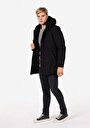 thumb-Afișați detalii pentru Palton Negru Pentru Bărbați Regular Fit
