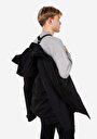 thumb-Afișați detalii pentru Palton Negru Pentru Bărbați Regular Fit