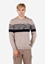 thumb-Afișați detalii pentru Pulover De Barbati Bej Regular Fit  Cl1071564